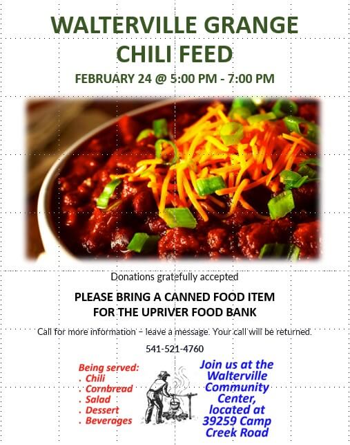 Walterville Grange Chili Feed