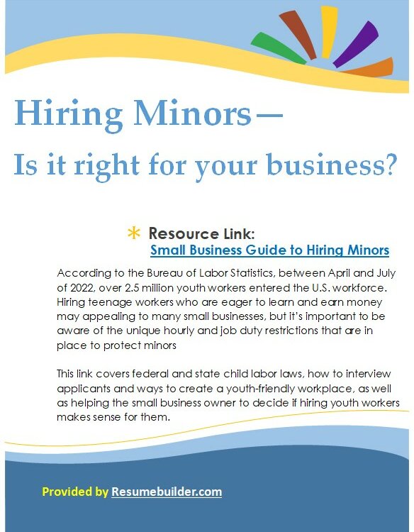 Small Business Guide to Hiring Minors